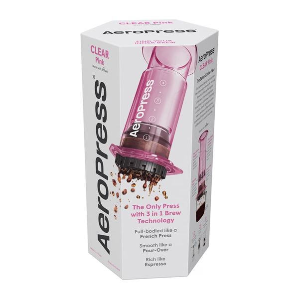 AeroPress Clear Pink Coffee Maker